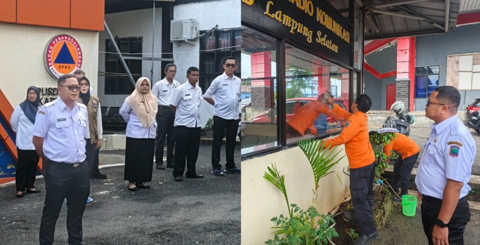 BPBD Lampung Selatan Gelar Apel & Dilanjutkan Aksi Nyata Gerakan ASRI di Lingkungan Kantor